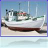 Fishingboat on the Løkken beach, Denmark